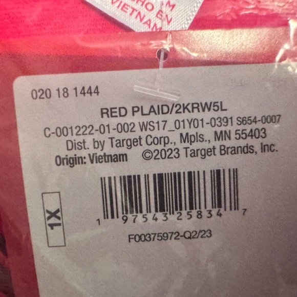 NWT Wondershop Women's Red Plaid Lightweight
Flannel 2pc Pajama Set - Picture 4 of 6